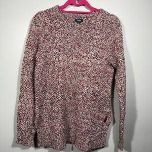 Roots Canada Womens Speckled Knit Crew Neck Sweater Pullover Wool Blend Small‎